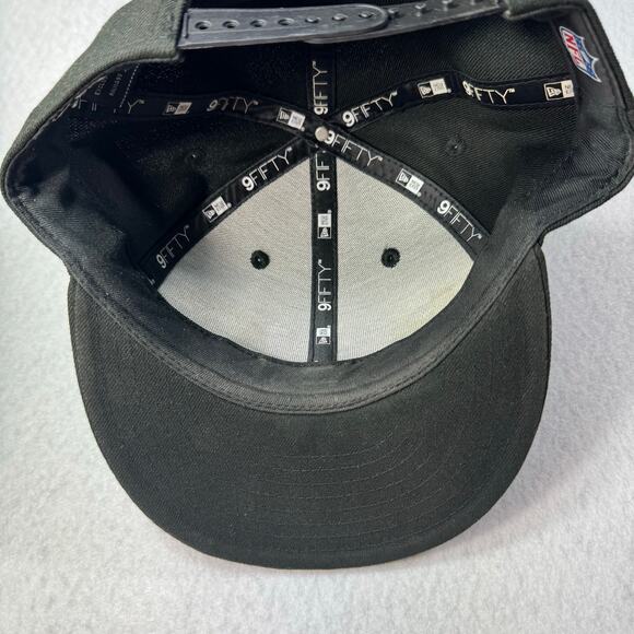 New Era New Orleans Saints 9Fifty Black on Black Adjustable Snapback Hat Cap - Picture 8 of 10